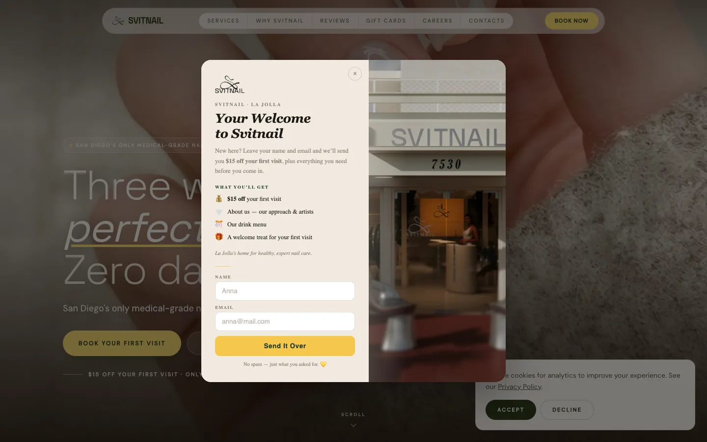 Popup overlay