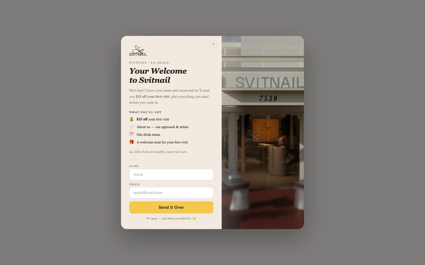 Popup preview